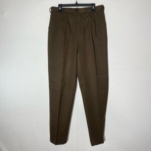 Vintage 90s Seasons Brown High Rise Pleated Front Trouser Pants 12